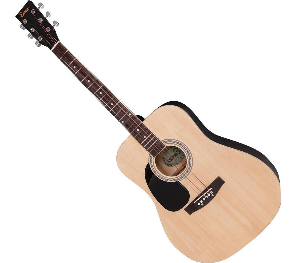 ENCORE LH-EW100N Left-Handed Acoustic Guitar Bundle - Natural, Brown
