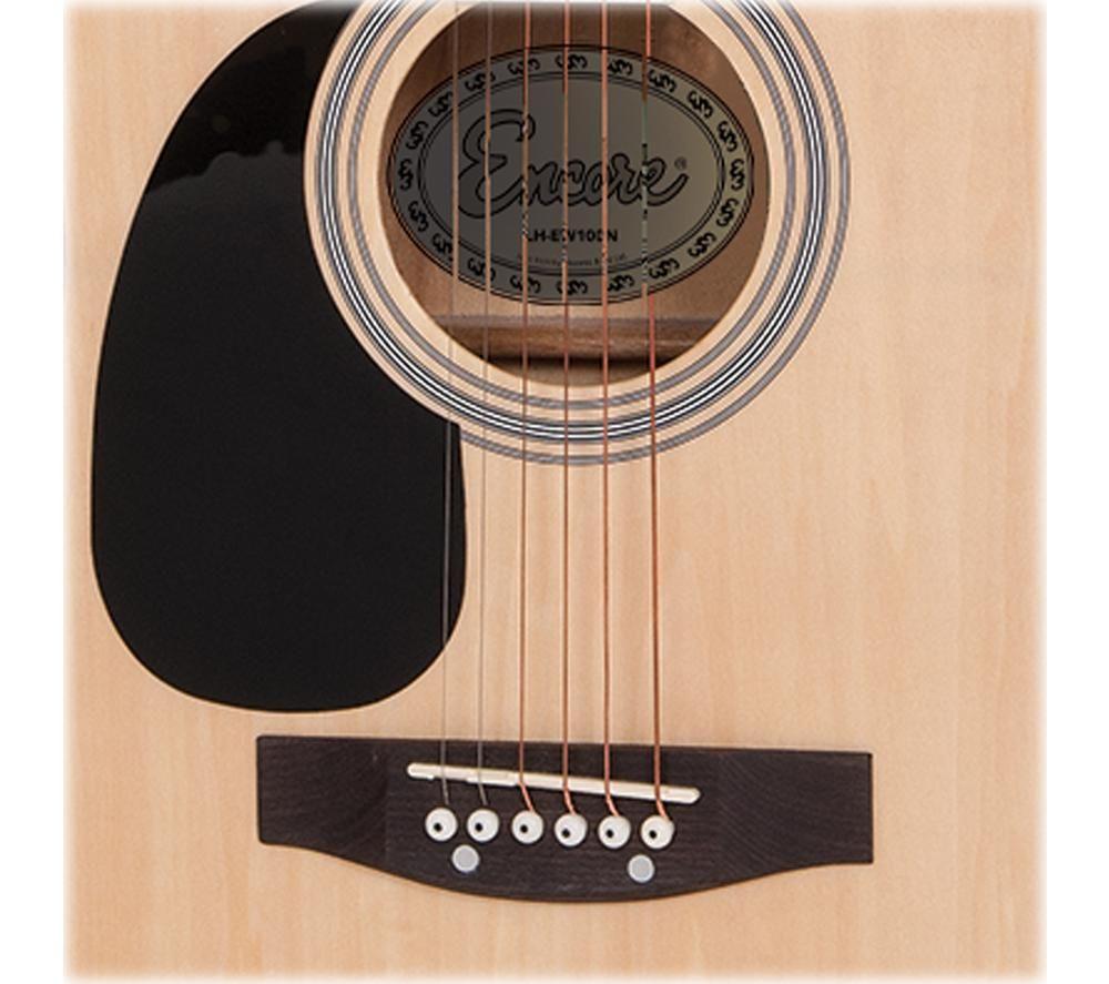 ENCORE LH-EW100N Left-Handed Acoustic Guitar Bundle - Natural image number 2 of 3