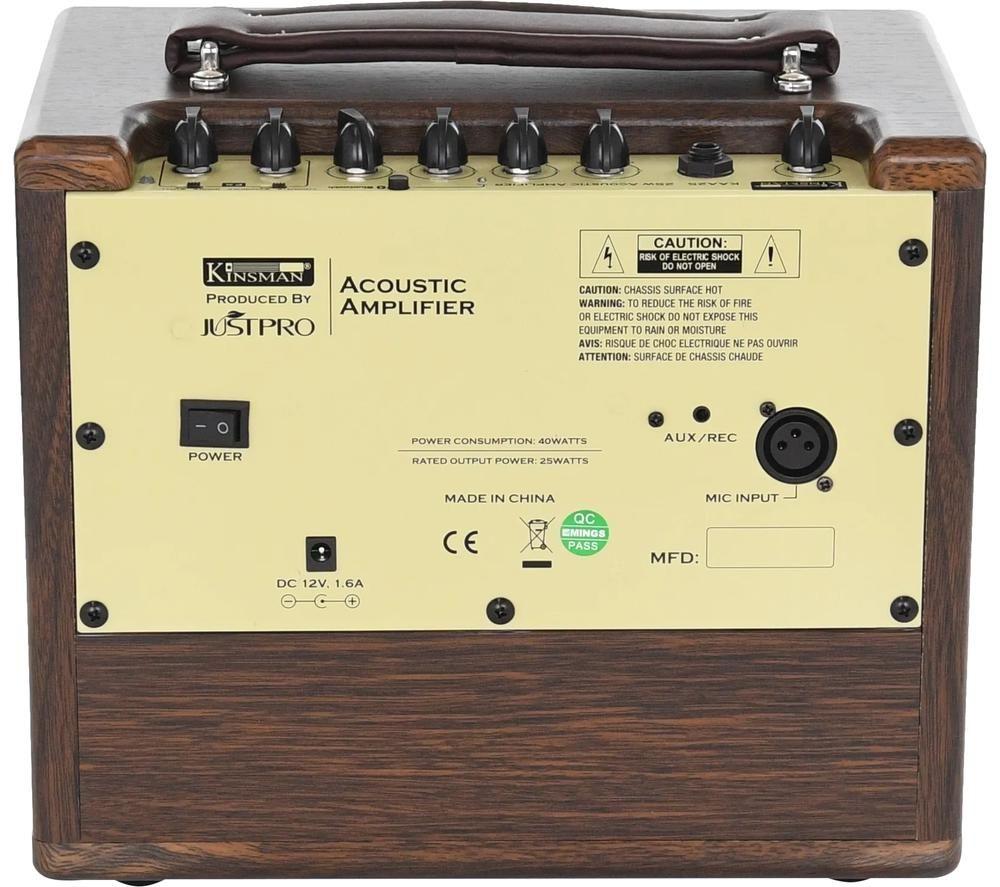 KINSMAN KAA25 25 W Acoustic Guitar Amplifier - Brown image number 9 of 11