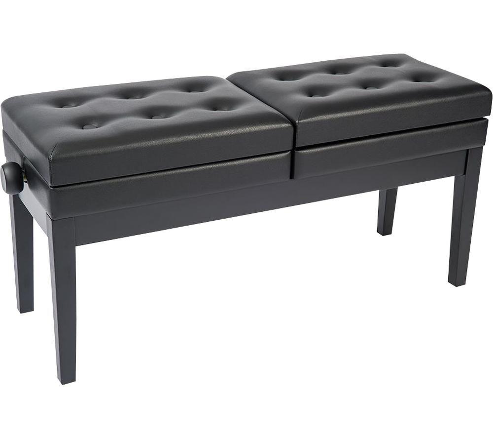 KINSMAN KPB20BK Double Piano Bench - Satin Black, Black