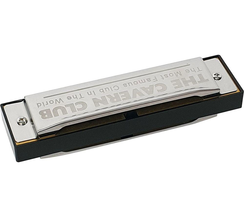 Image of The Cavern Club CVH10 Key C Harmonica - Silver & Black