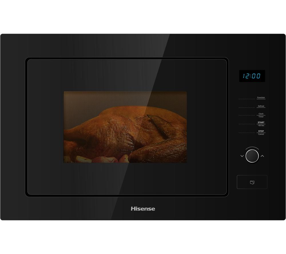 HISENSE HB25MOBX7GUK Built-in Solo Microwave with Grill - Black