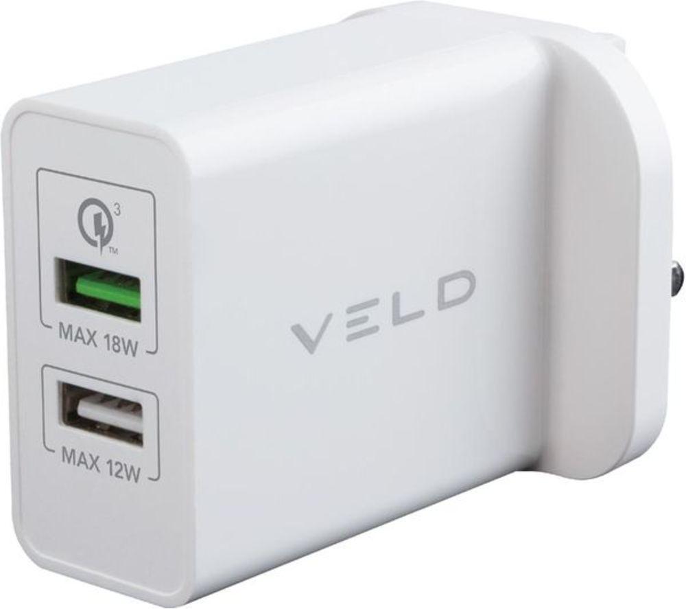 VELD Super-Fast VH30CW 2-Port USB Wall Charger
