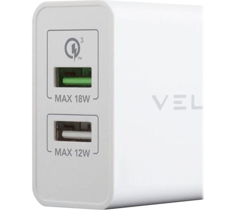 VELD VH30CW Super Fast 2-Port 30 W Wall Charger - White image number 4 of 9
