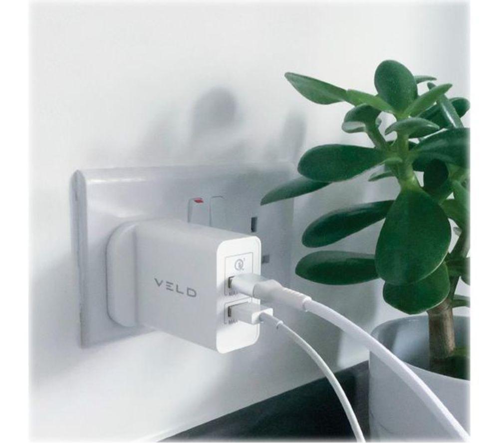 VELD VH30CW Super Fast 2-Port 30 W Wall Charger - White image number 5 of 9