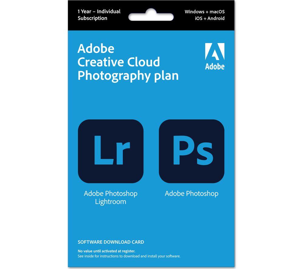 ADOBE Creative Cloud Photography Plan - 1 year for 1 user