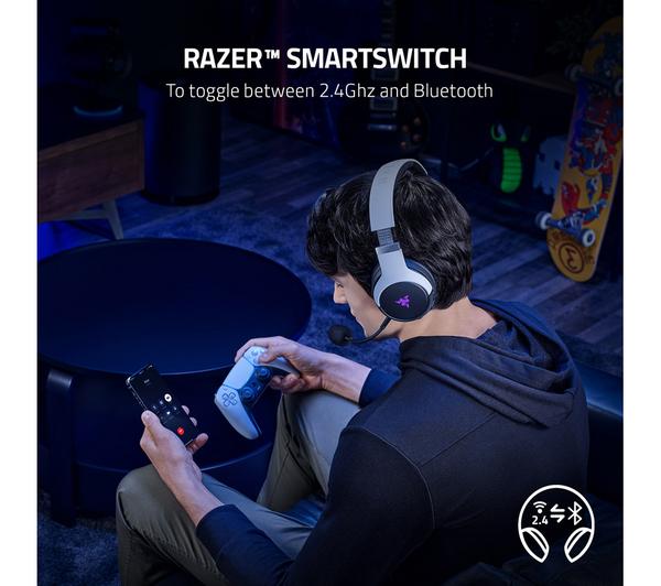 RAZER Kaira for PlayStation Wireless Gaming Headset - Black & White image number 6