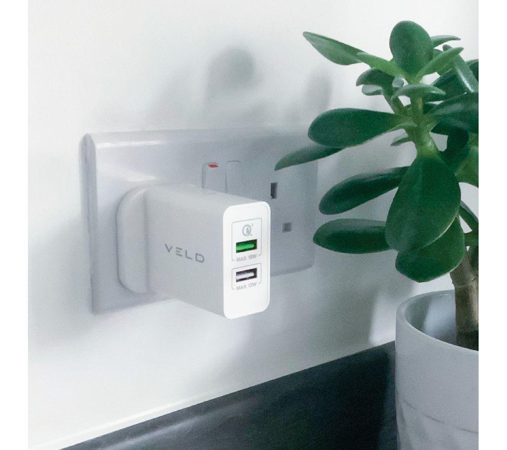 VELD VH48DW Super-Fast Dual USB Wall Charger image number 3 of 5