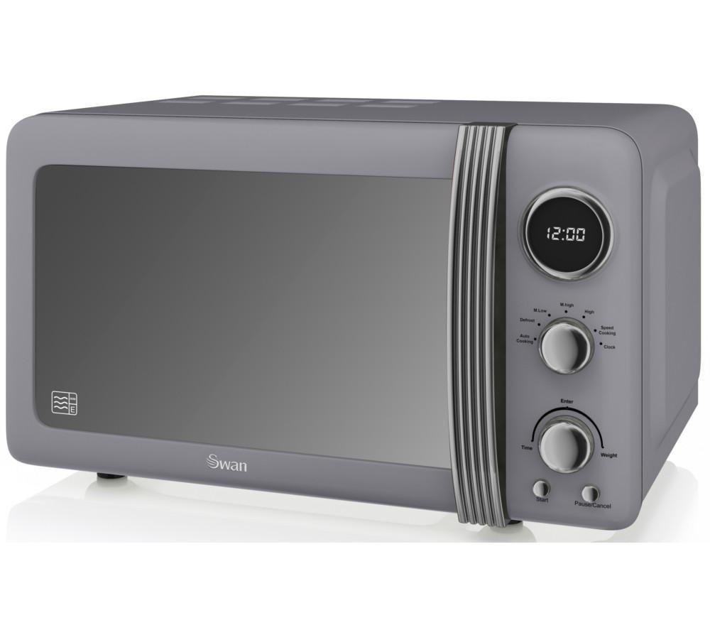 SWAN Retro SM22030GRN Solo Microwave - Grey