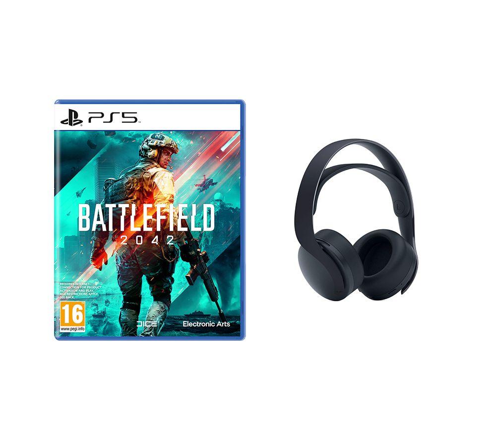 Playstation Battlefield 2042 & Midnight Black PULSE 3D Wireless Headset Bundle - PS5