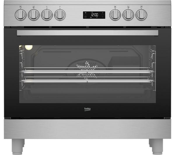 BEKO GF17300GXNS 90 cm Electric Range Cooker - Stainless Steel image number 0