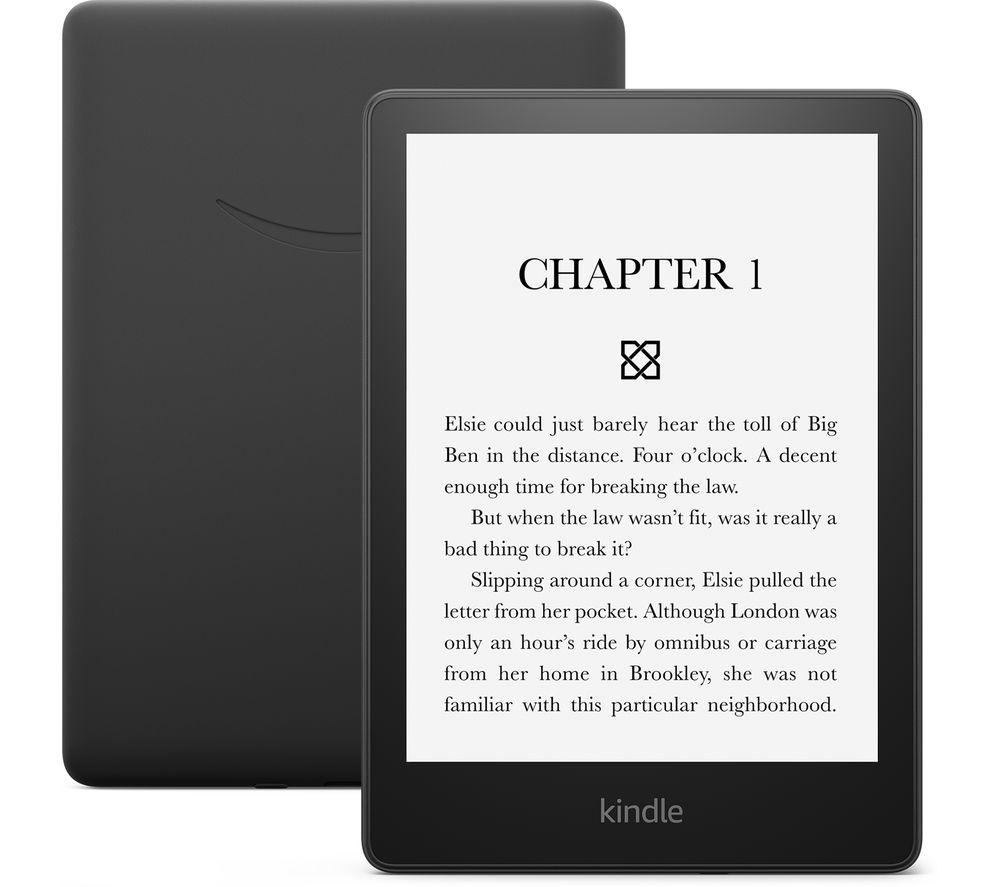 Kindle Paperwhite Signature Edition Essentials Bundle including Kindle Paperwhite Signature Edition - Wifi, Without Ads, Amazon Cork Cover, and Wireless Charging Dock