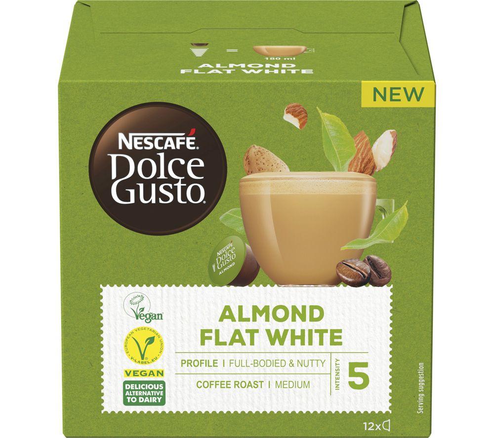 NESCAFE Dolce Gusto Plant Based Almond Flat White Coffee Pods - Pack of 12