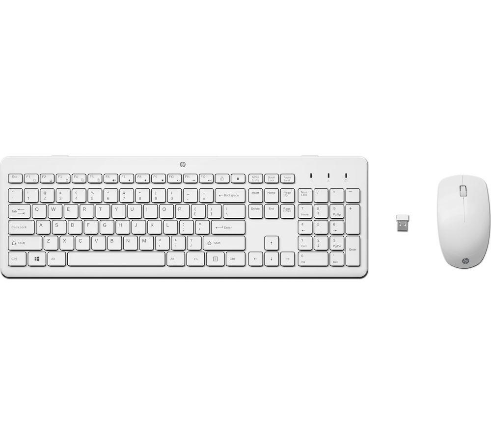 HP 230 Wireless Keyboard & Mouse Set - White