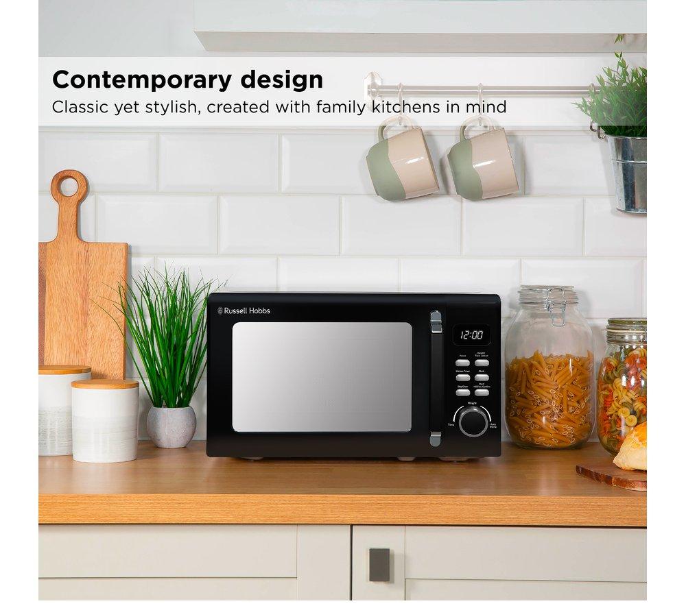 RUSSELL HOBBS Stylevia RHM2026B Compact Solo Microwave - Black image number 5 of 10