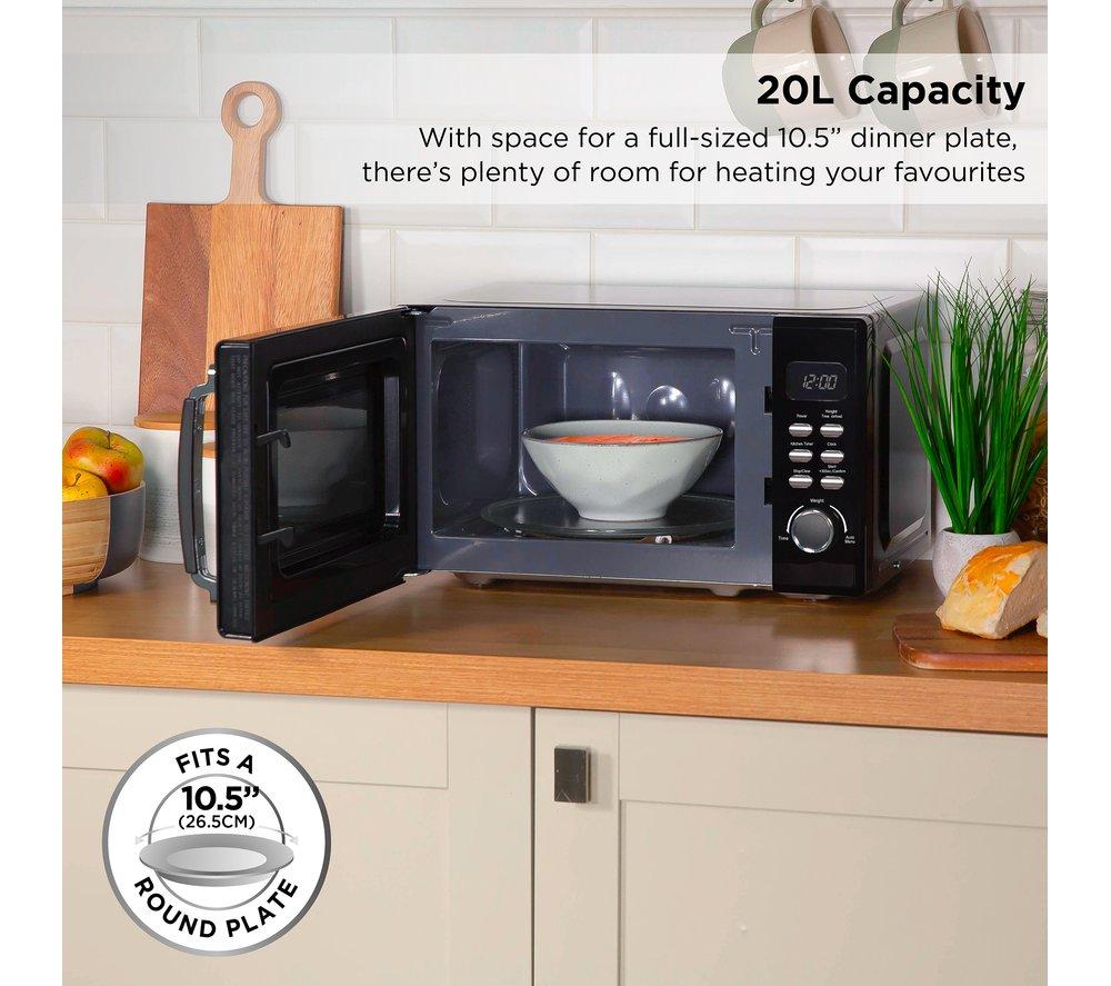 RUSSELL HOBBS Stylevia RHM2026B Compact Solo Microwave - Black image number 7 of 10
