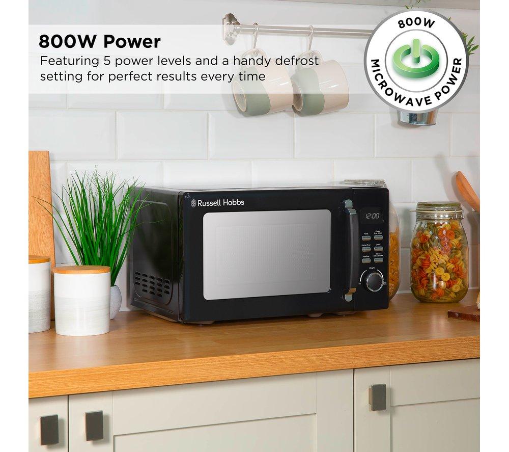 RUSSELL HOBBS Stylevia RHM2026B Compact Solo Microwave - Black image number 8 of 10