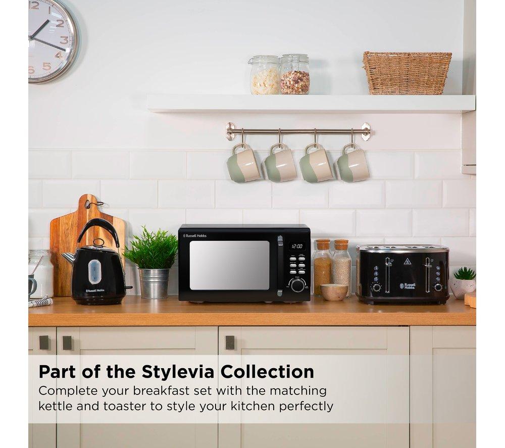 RUSSELL HOBBS Stylevia RHM2026B Compact Solo Microwave - Black image number 9 of 10