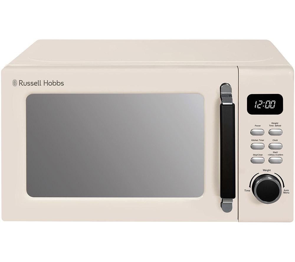 RUSSELL HOBBS Stylevia RHM2026C Compact Solo Microwave - Cream