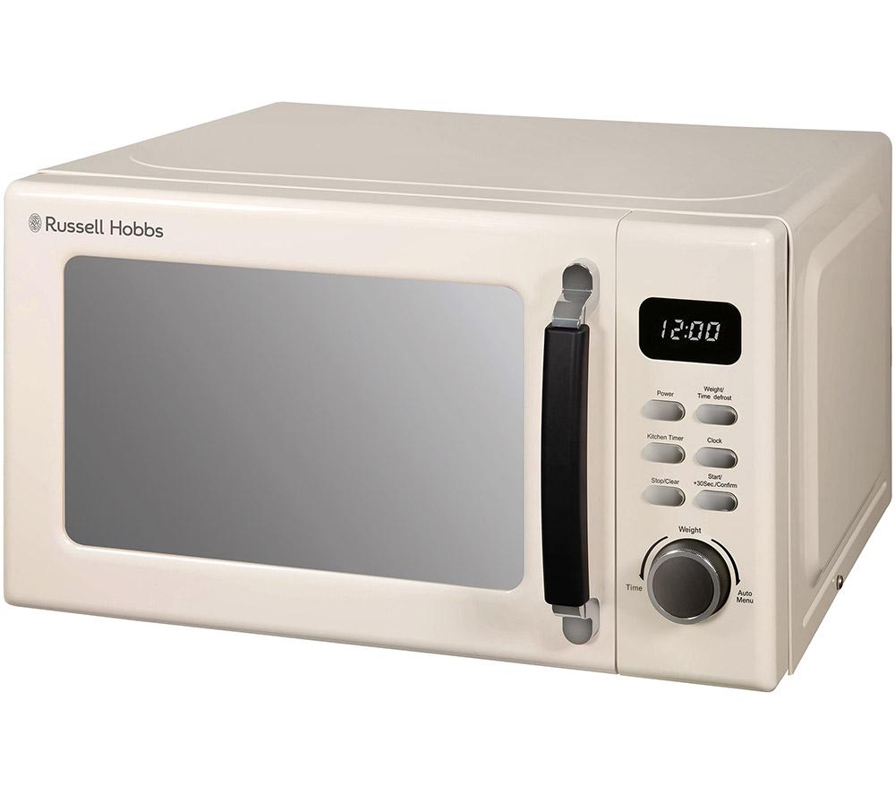 RUSSELL HOBBS Stylevia RHM2026C Compact Solo Microwave - Cream image number 3 of 9