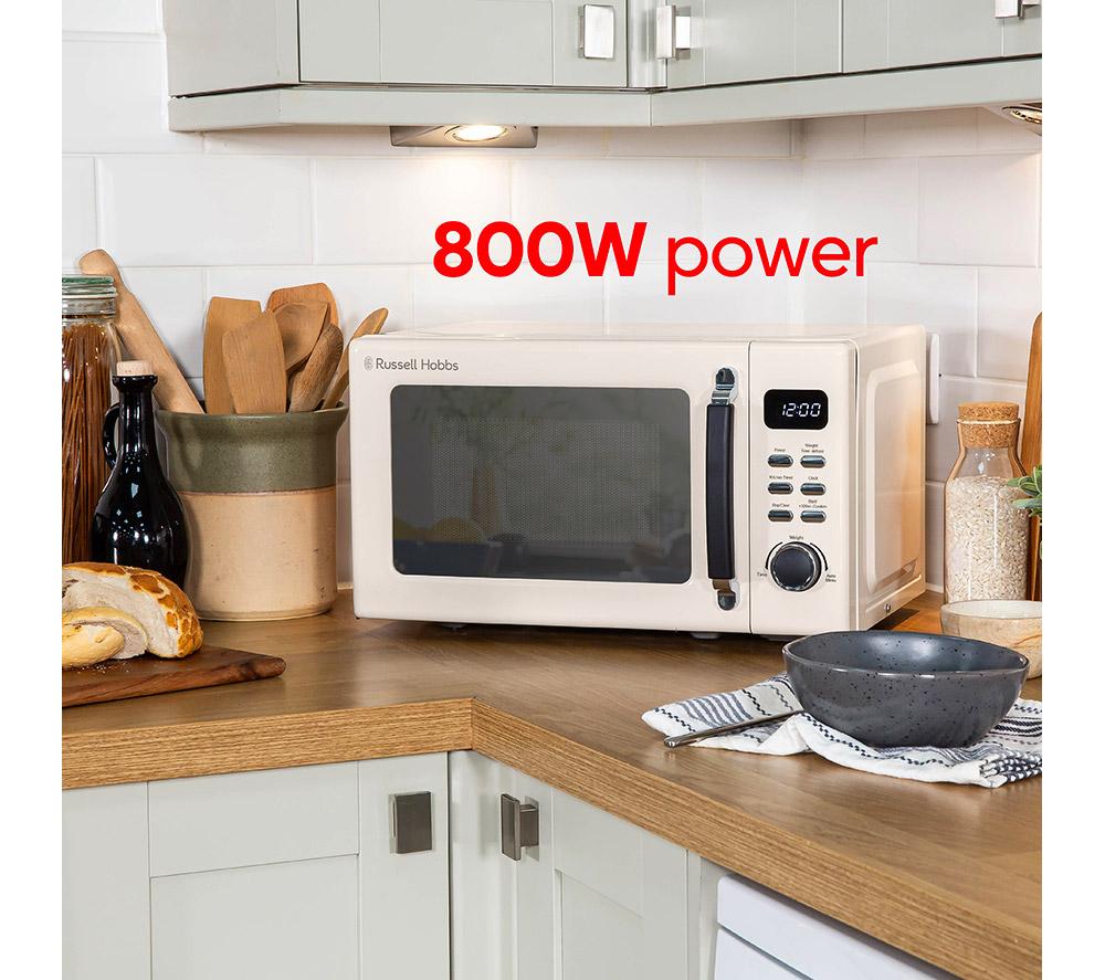 RUSSELL HOBBS Stylevia RHM2026C Compact Solo Microwave - Cream image number 8 of 9