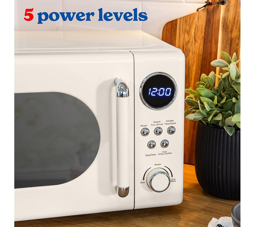 RUSSELL HOBBS Retro RHM2044C Compact Solo Microwave - Cream image number 8 of 10