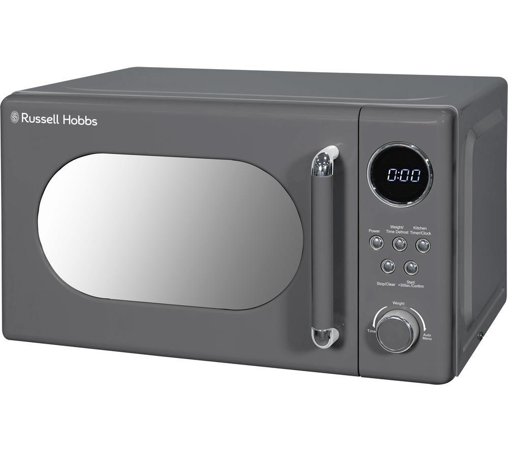 RUSSELL HOBBS Retro RHM2044G Compact Solo Microwave - Grey image number 5 of 8