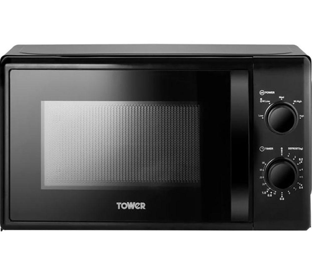 TOWER T24034BLK Solo Microwave - Black, Black