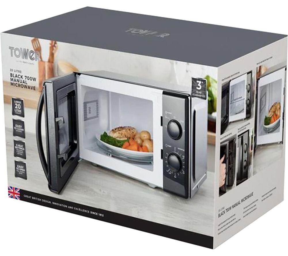 TOWER T24034BLK Solo Microwave - Black image number 8 of 8