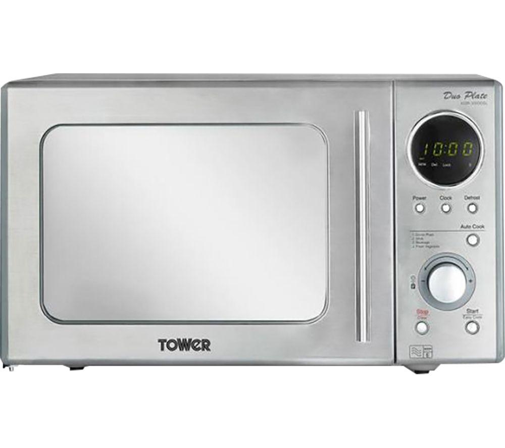 TOWER KOR3000DSLT Solo Microwave - Stainless Steel, Stainless Steel