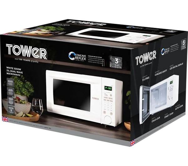 TOWER KOR1N0AT Solo Microwave - White image number 3