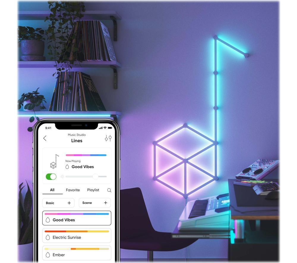 NANOLEAF Lines Smart Lights Starter Kit - Pack of 15 image number 4 of 6