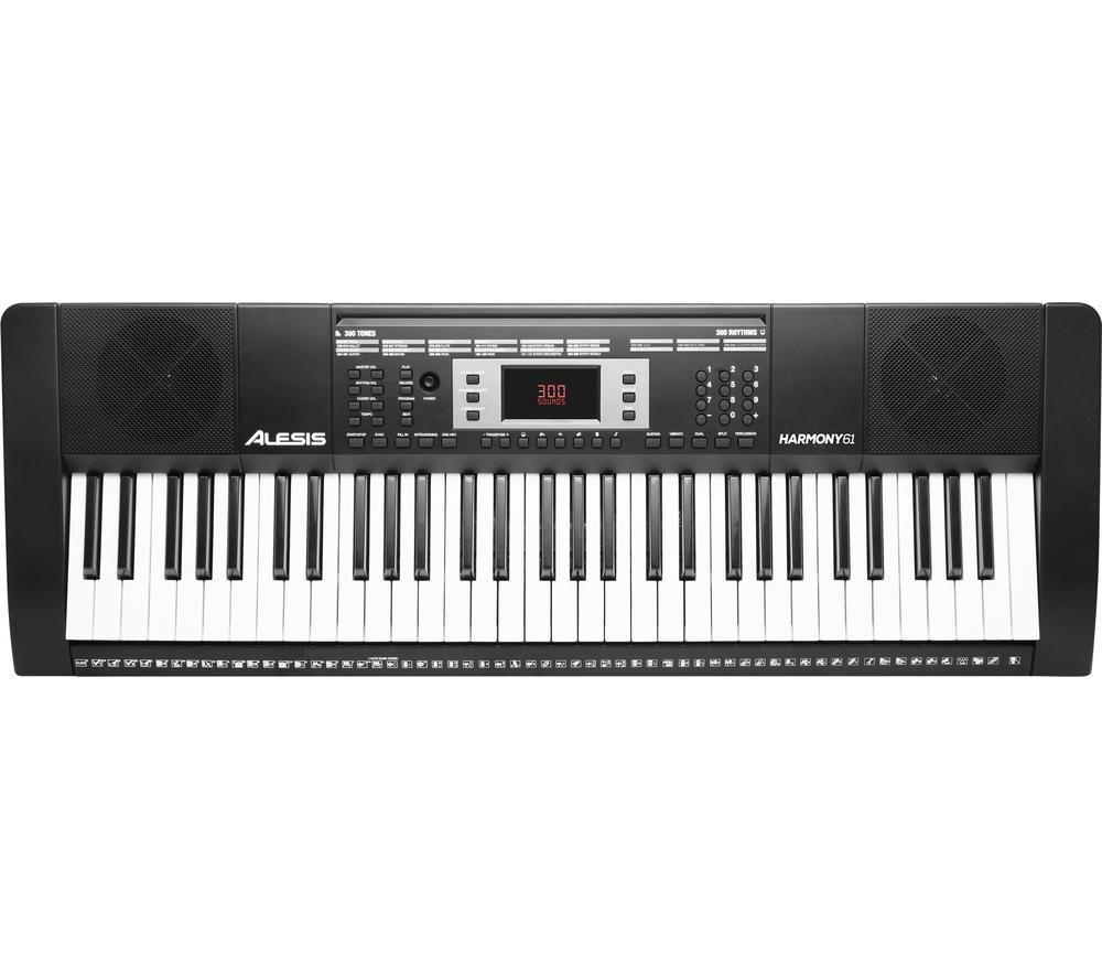 Buy ALESIS Harmony 61 Keys Electronic Portable Keyboard Black Currys