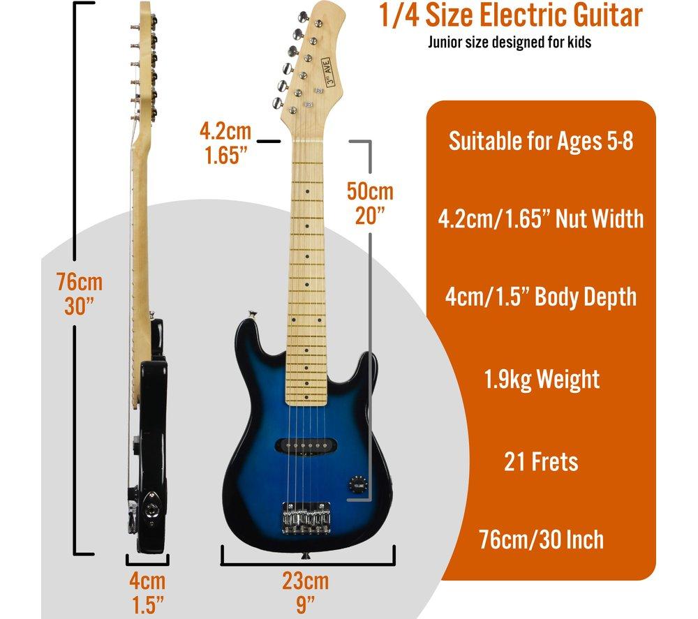 3RD AVENUE 1/4 Size Kids Electric Guitar Bundle - Blueburst image number 2 of 6