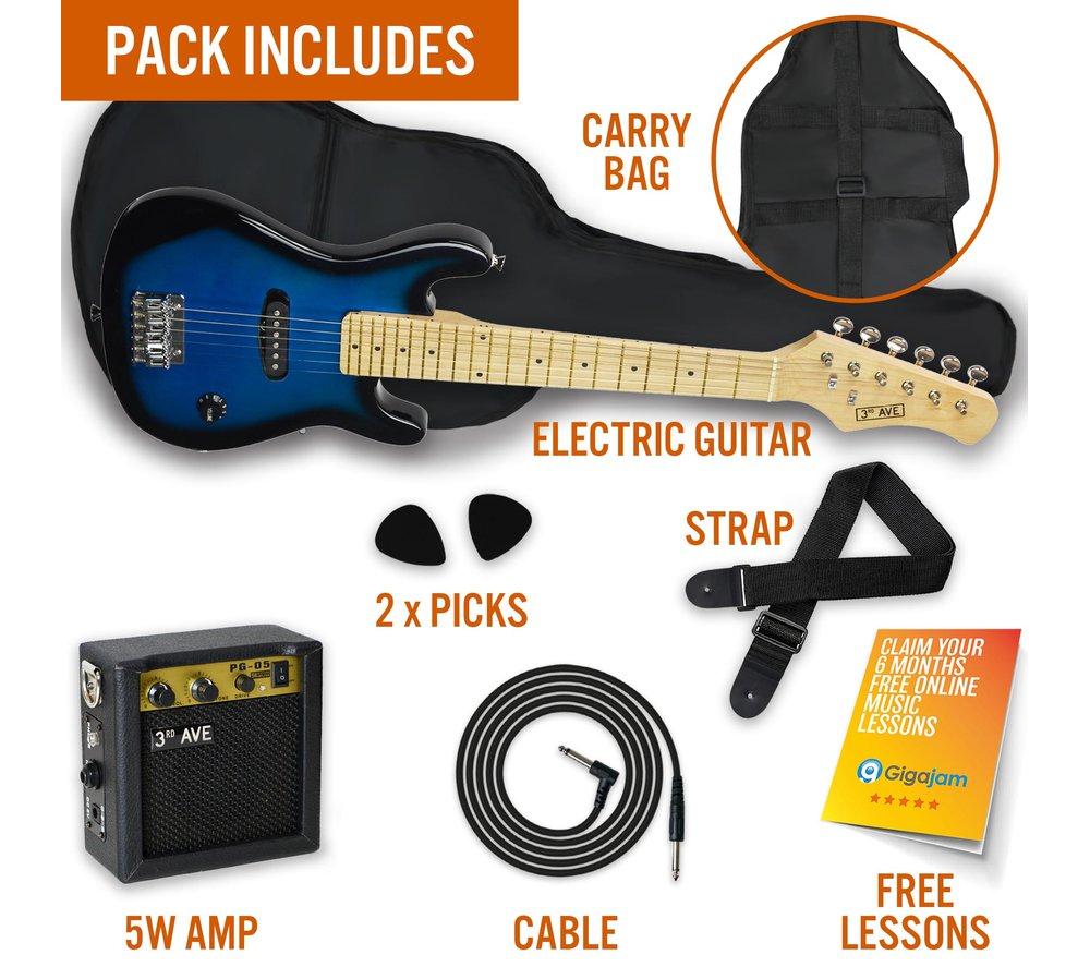 3RD AVENUE 1/4 Size Kids Electric Guitar Bundle - Blueburst image number 3 of 6