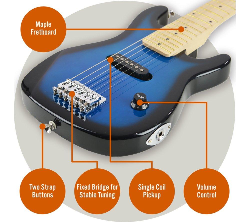 3RD AVENUE 1/4 Size Kids Electric Guitar Bundle - Blueburst image number 4 of 6