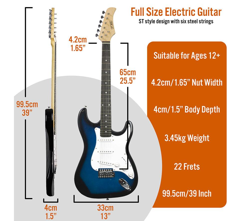 3RD AVENUE XF203ABBPK Electric Guitar Bundle - Blueburst image number 2 of 6