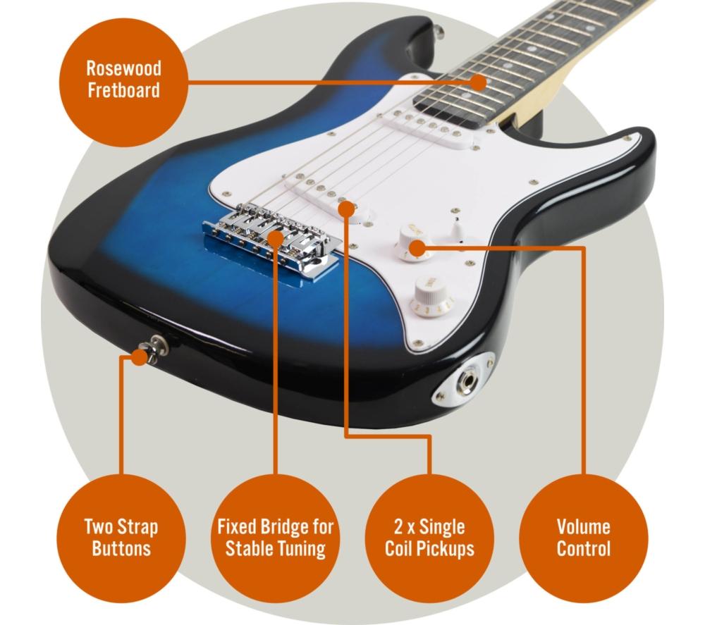 3RD AVENUE 3/4 Size Electric Guitar Bundle - Blueburst image number 4 of 6