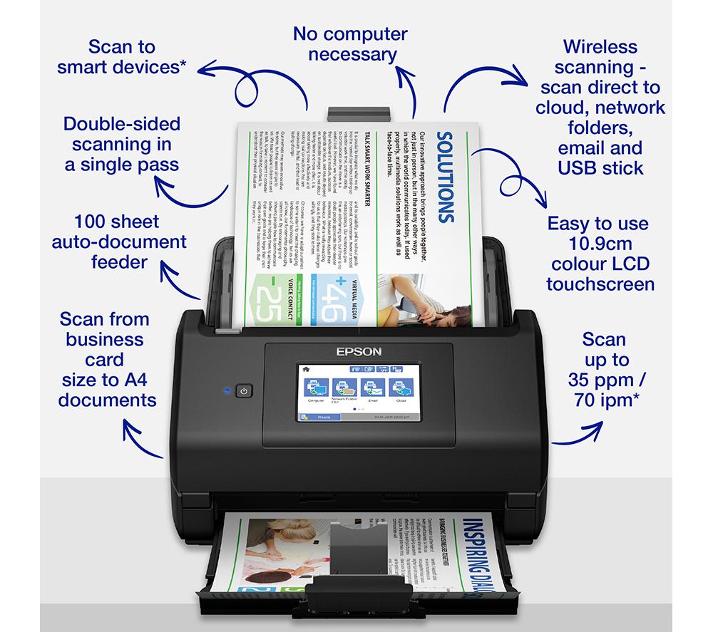 EPSON WorkForce ES-580W Document Scanner image number 2 of 8