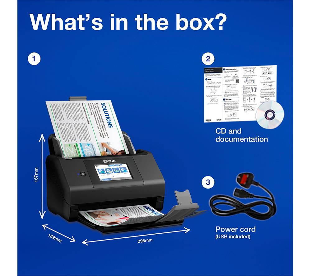 EPSON WorkForce ES-580W Document Scanner image number 4 of 8