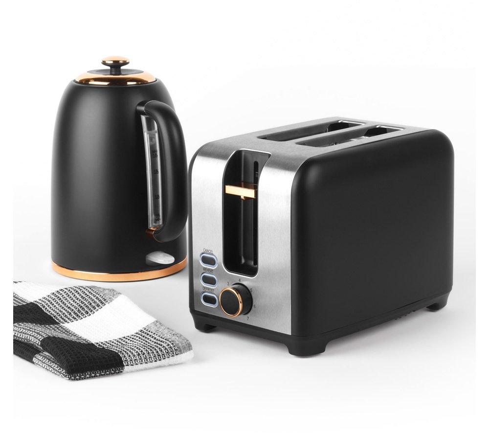 Salter COMBO-7819A 2-Slice Toaster & Jug Kettle Bundle - Black & Copper