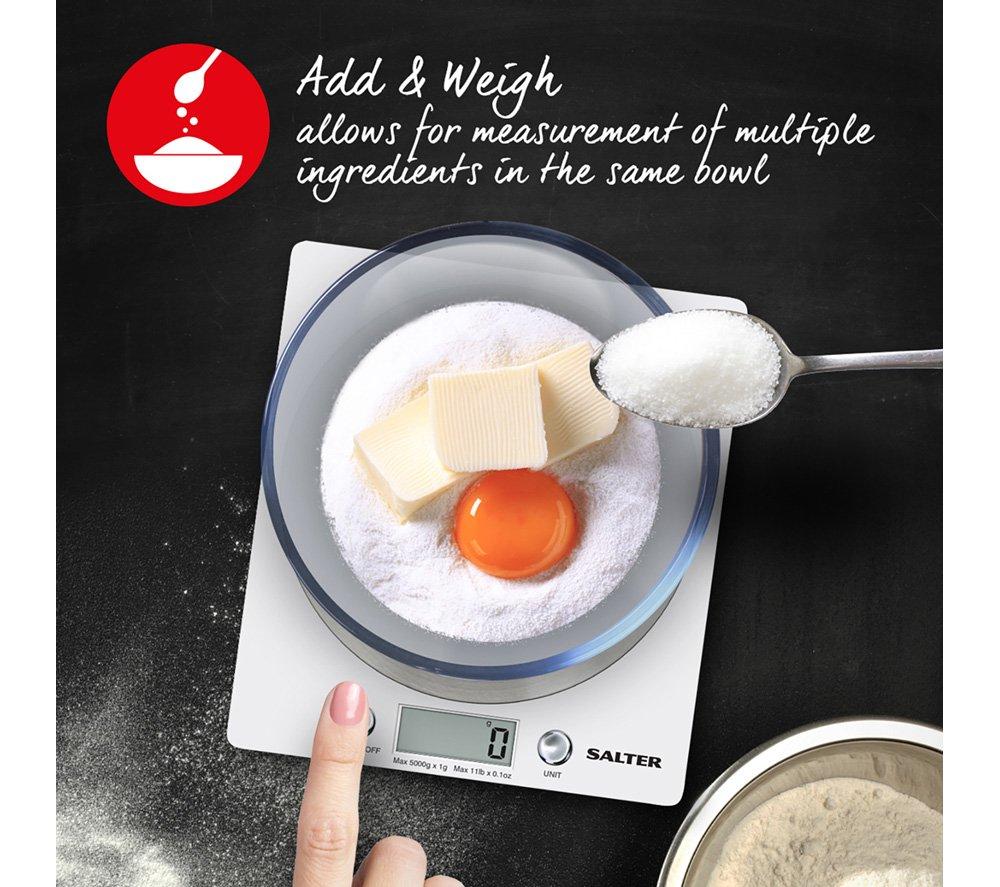 SALTER Disc 1036 WHSSDR Digital Kitchen Scales - White image number 6 of 7