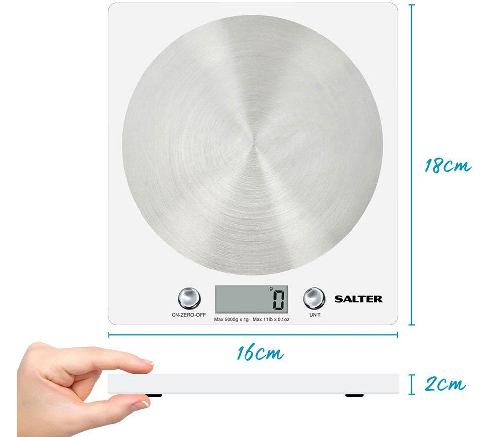 SALTER Disc 1036 WHSSDR Digital Kitchen Scales - White image number 7 of 7