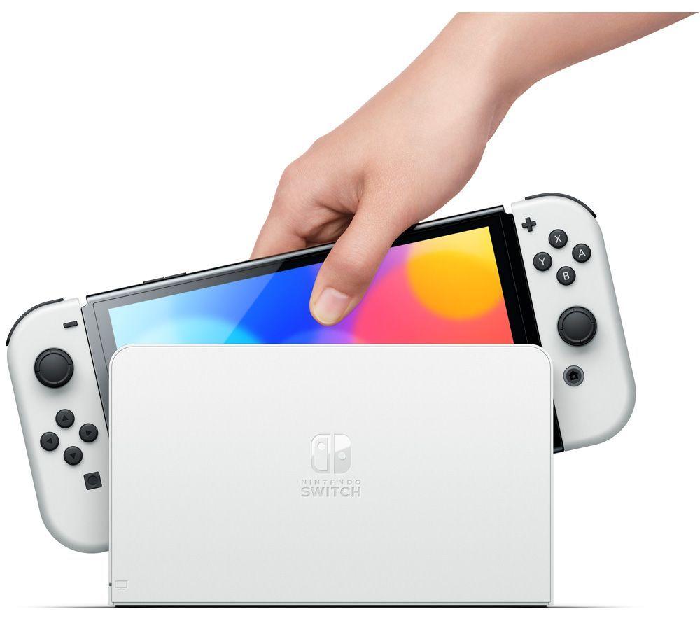 Nintendo Switch OLED White with Animal Crossing New Horizons Game