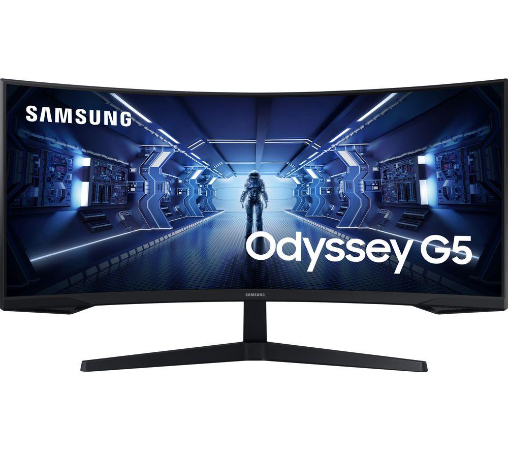 Image of SAMSUNG Odyssey G5 LC34G55TWWRXXU Wide Quad HD 34" Curved VA LCD Gaming Monitor - Black, Black