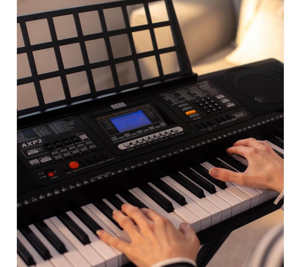 AXUS AXP2 Electronic Keyboard Piano - Black image number 5 of 6