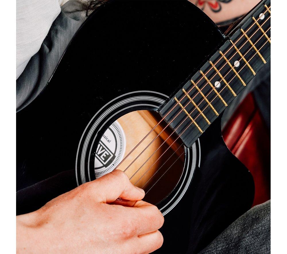 3RD AVENUE Full Size 4/4 Cutaway Acoustic Guitar Bundle - Black image number 6 of 6