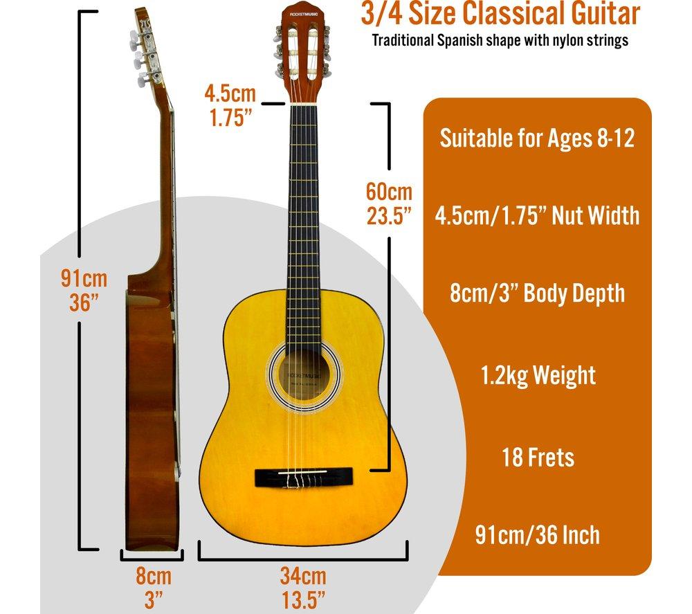 3RD AVENUE XF 3/4 Size Classical Guitar Bundle - Natural image number 2 of 6