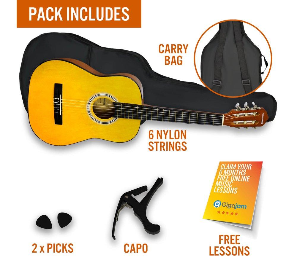3RD AVENUE XF 3/4 Size Classical Guitar Bundle - Natural image number 3 of 6