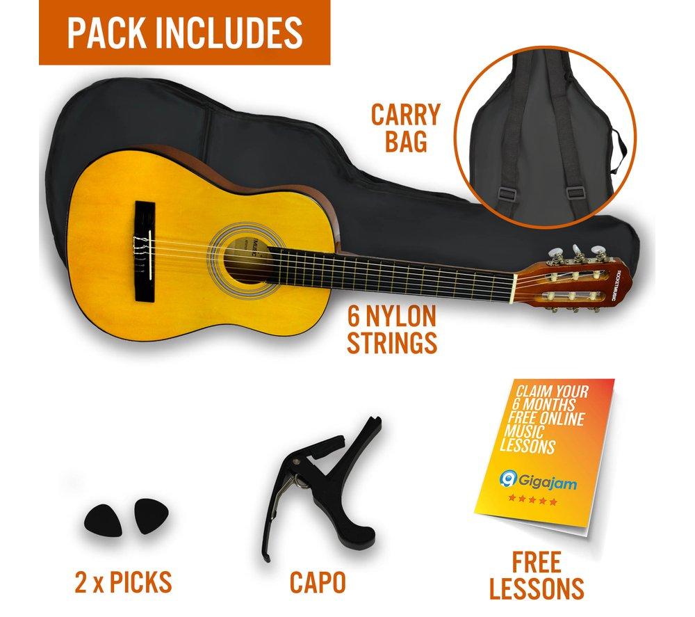 3RD AVENUE XF 1/2 Size Classical Guitar Bundle - Natural image number 3 of 6